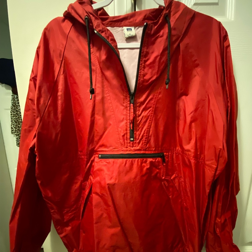 GAP - Medium - Red Lightweight Anorak Pullover Jacket
